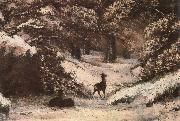 Gustave Courbet Deer oil painting reproduction